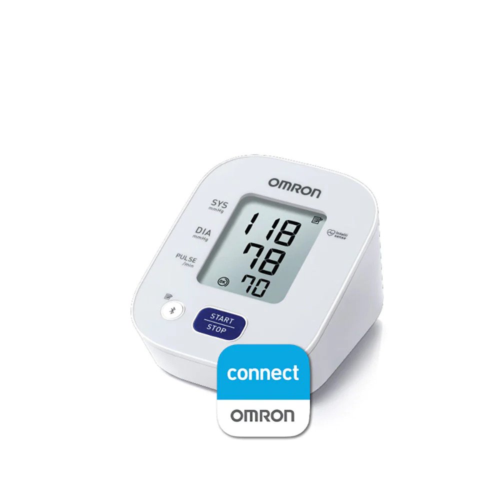 Omron HEM 7141T1 Bluetooth Blood Pressure Monitor With Body Movement  Detection & Cuff Wrapping Guide Technology